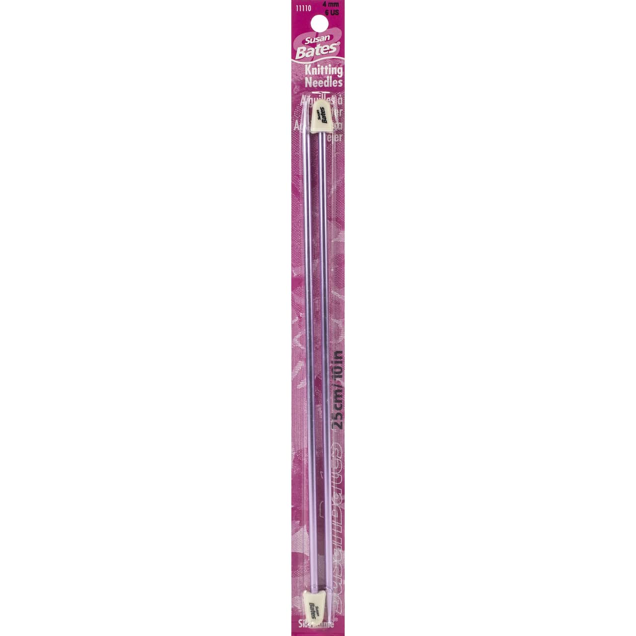 Susan Bates® Silvalume® 10" Single Point Knitting Needles